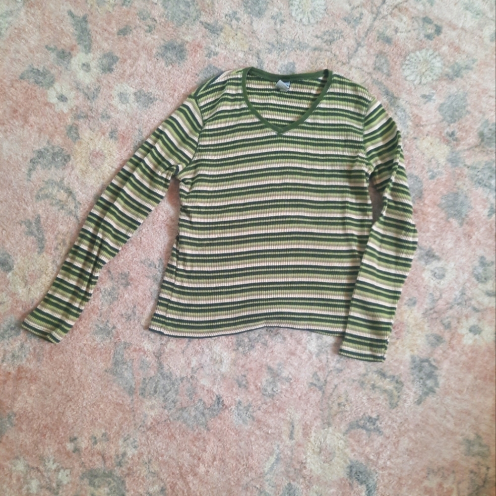 Striped ribbed sweater